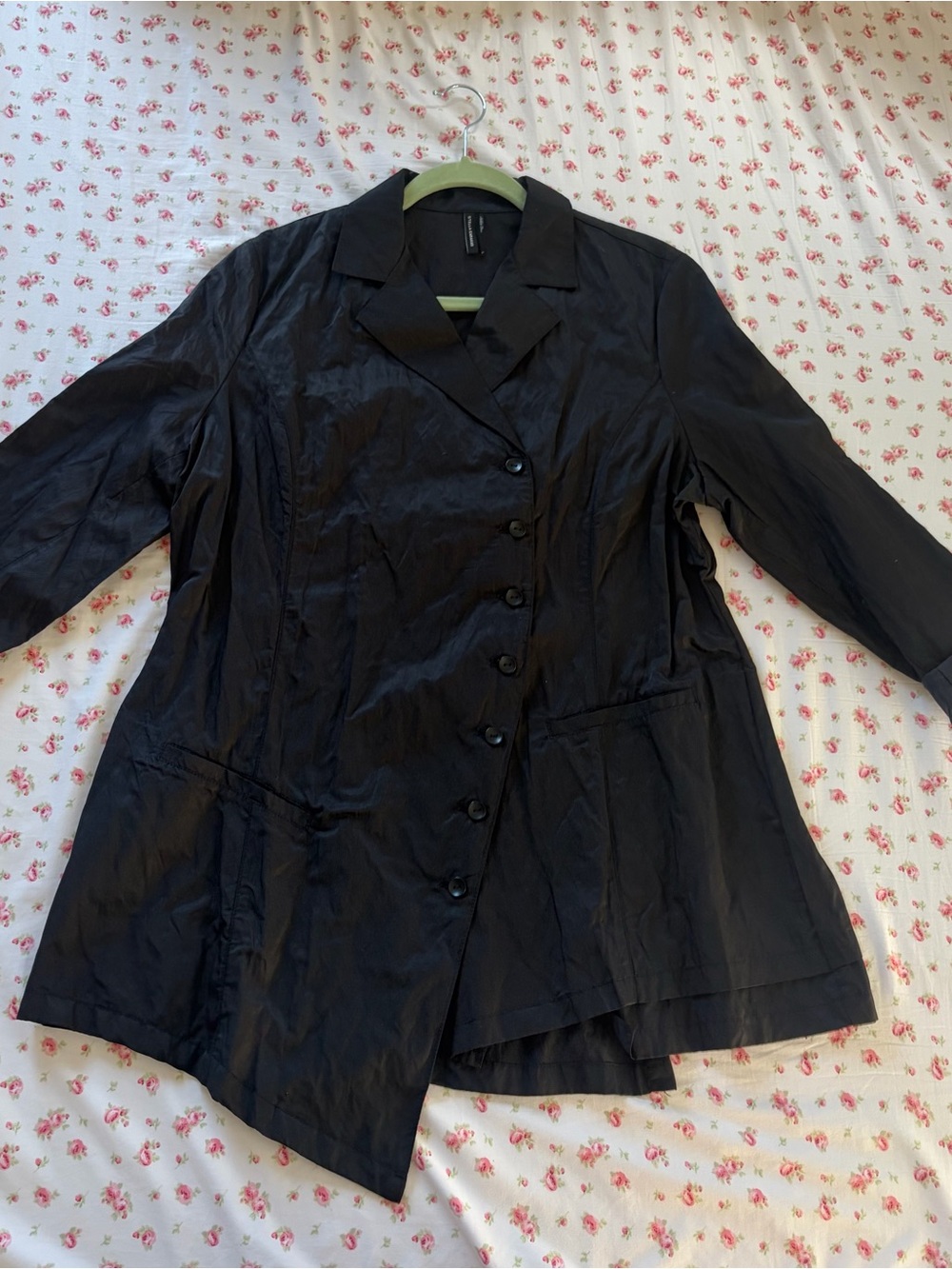 Stella Carakasi Black Asymmetric Button Blazer